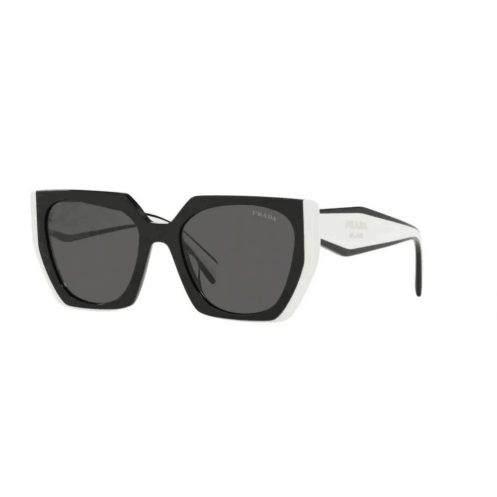 Prada Cateye PR 15WS 09Q5S0 Black White Dark Grey Women Sunglasses. - Picture 8 of 12